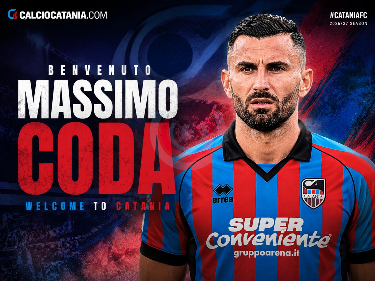 Ufficiale Massimo Coda al Catania: il centravanti che cambia il peso dell’attacco etneo